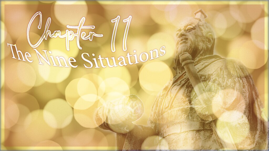 Robed statue holding a scroll against golden bokeh with Chapter 11 The Nine Situations text. — illustrating “Seven Deadly Sins Beauty Tag” on Florence and Mary