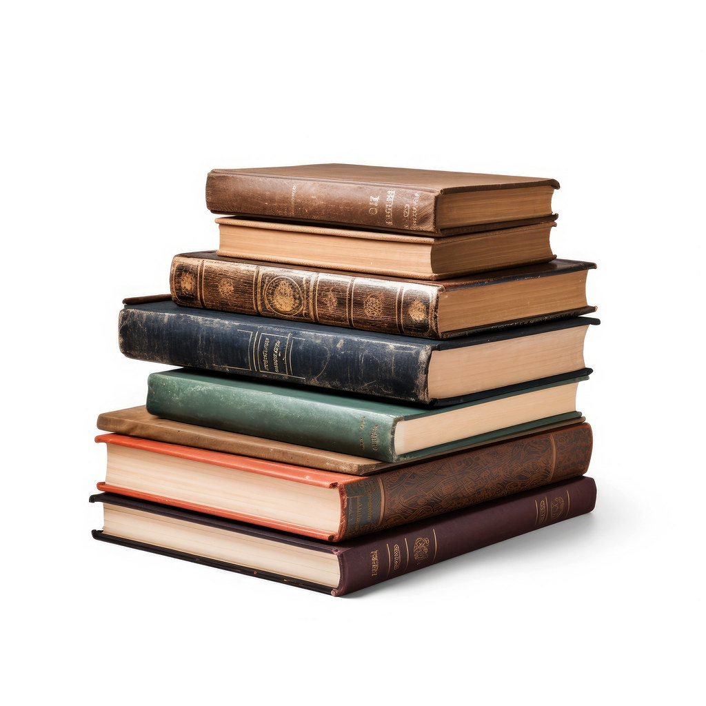 Seven colorful vintage hardcover books with worn spines and yellowed pages stacked on white. — illustrating “Week 47 // What I'm Reading: Coco's Secret” on Florence and Mary